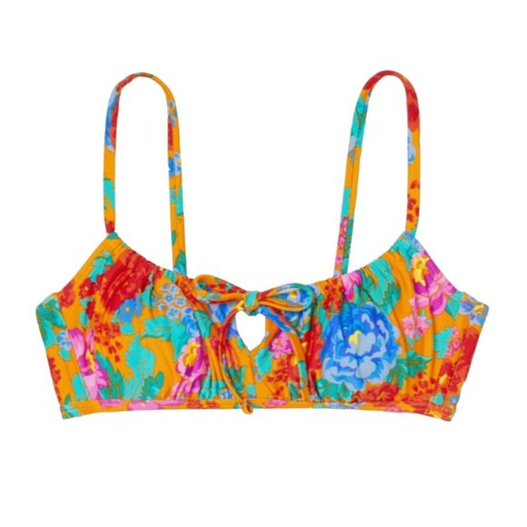 Xhilaration Juniors Tie-Front Tunneled Bralette Bikini Top Bathing Swim XS S M - Picture 3 of 11